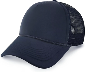 Casquette de camionneur classique d'été en maille avec broderie 3D, bicolore, unisexe, à sangle réglable, légère - Product Image 3