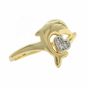 ขายร้อนอินเทรนด์ขัดเงาสูง 925 เงินสเตอร์ลิงด้วยZirconia Dolphinเงินแหวนเครื่องประดับแฟชั่นสําหรับสาวๆ - Product Image 4