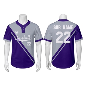 Premium Baseball Teamwear Custom Jerseys Half Sleeve Team Name Lightweight Moisture Wicking Sports Uniform Apparel Wholesale - Product Image 1