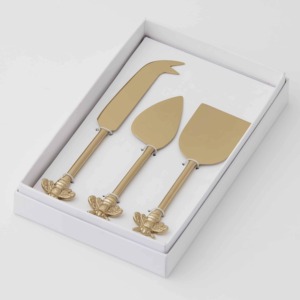 Golden Cheese Knife Set With <b>Bee</b> Handle Design Stainless Steel Cheese Tools Durable Metal Cheese Serving Utensils - Product Image 6