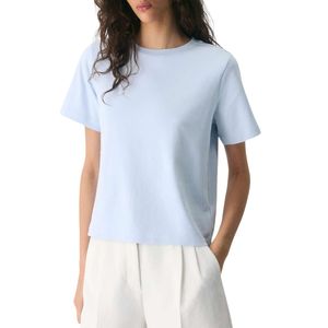 Women Plain T Shirt Cotton Soft Casual Tee Summer Loose Fit Short Sleeve Top OEM ODM Manufacturer Custom Wholesale Bulk StyleNew - Product Image 1