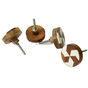 Resin Wood Eco-Friendly Decoupage Cabinet <b>Knobs</b> & Pull Handles for Kitchen Use - Product Image 5