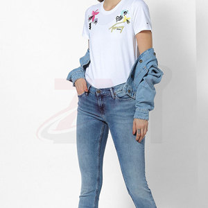 Camiseta Gráfica Ligera, Informal y Moderna para Actividades al Aire Libre, Camiseta Bordada para Mujer, Ropa Informal de Primera Calidad - Product Image 3
