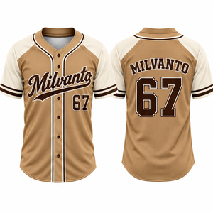 Maillots de baseball pour hommes personnalisés en polyester 100% 180 GSM de qualité supérieure, sublimation, numéro personnalisé, respirant, uniforme de baseball - Product Image 1