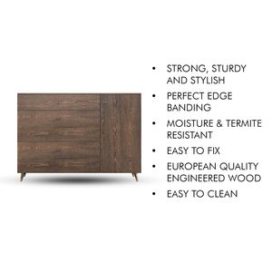 Meuble à chaussures en bois de Sheesham avec porte, étagère de rangement en bois, organisateur de chaussures, armoire anti-poussière pour entrée, meuble de rangement pour salon - Product Image 4