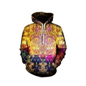 Sudadera con Capucha Negra para Hombre, Diseño Cósmico de Meditación Impreso en 3D, Sublimación, Poliéster, Corte Casual, Manga Regular, Ropa de Otoño - Product Image 5
