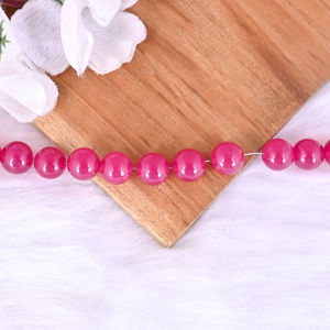 Ishu Gems Pierre précieuse naturelle Calcédoine Fuchsia, 22,5 grammes, perles à facettes 10x10 mm, brin de 5 pouces, pour la fabrication de bijoux |   1 brin - Product Image 3