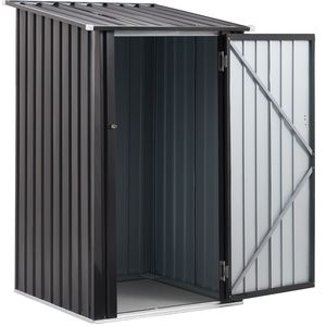 Casetta da Giardino in Metallo 3x3 FT con Porta Singola Chiudibile a Chiave, Piccolo Ripostiglio per Attrezzi - Product Image 3