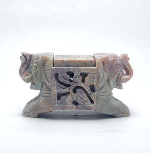 Abstract smooth-carved <b>stone</b> pelican figurine showcasing natural speckled brown-grey tones, available at wholesale prices. - Product Image 2