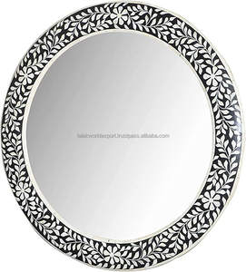 Dernier miroir mural moderne de luxe incrusté d'os taille personnalisée meilleure qualité élégant à la main utilisation salle de bain chambre décoration Falak - Product Image 1