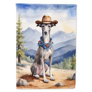Greyhound Cowboy Welcome Garden Flag Boîte aux lettres multicolore Bannière décorative de cour pour patio Oeuvre d'art pour parterres de fleurs - Product Image 1