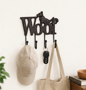 Gancho de pared decorativo vintage de hierro, organizador de llaves y soporte para correa de mascotas con diseño de ladrido, regalo para amantes de los perros, en oferta. - Product Image 2