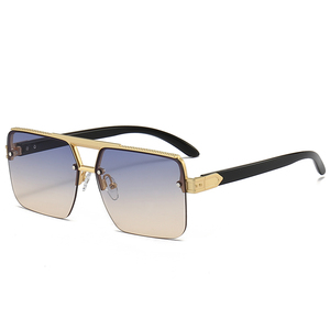 LMAMBA 2317 Fashion Shades High Quality Unisex Luxury Custom Logo Oversized Rimless Plastic Square <b>Sunglasses</b> Women Men - Product Image 6