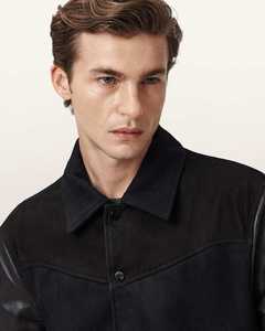 Veste d'hiver en cuir véritable de luxe pour homme, coupe ajustée, style motard décontracté, fabrication OEM haut de gamme, service d'échantillonnage disponible - Product Image 5