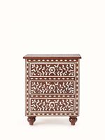 Tabouret décoratif en os incrusté, fait main, motif mosaïque, mobilier de luxe moderne, art antique, pour salon, rangement, Bar Mitzvah