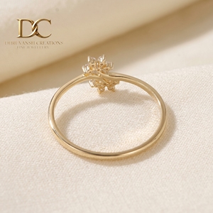 Nouvelle bague artisanale en or massif 14 carats avec diamant de laboratoire taille brillant certifié IGI, bijoux pour femmes pour mariage et fêtes - Product Image 5