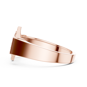 แหวนทองคำ 10K ประดับเพชรทรงเรขาคณิตออโรร่า - Product Image 3