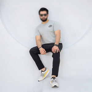 Low MOQ Wholesale Men <b>Knitted</b> T-Shirts <b>Set</b> Street Wear Solid Color Men <b>Knitted</b> T-Shirts <b>Set</b> - Product Image 5