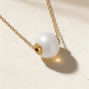 Collar de Perlas de Agua Dulce Redondas en Oro Amarillo de 9K para Mujer, Joyería Fina Minimalista para Uso Diario, Venta al Por Mayor - Product Image 2