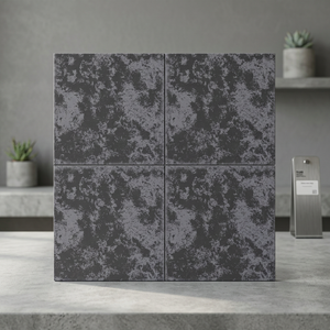 Usine de Carrelages de Chine 40x40cm Carrelages de sol de cuisine Marbre Céramique Porcelaine Revêtement de sol intérieur Jet d'encre Nuageux Design noir - Product Image 1