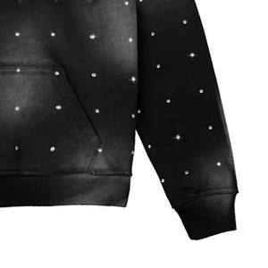 Sudadera con Capucha con Estampado de Puntos Negros, Corte Regular, Tejido de Poliéster, Ropa de Otoño con Bolsillos, Sudaderas con Capucha para Mujer - Product Image 6