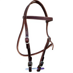 บังเหียนม้าหนังแท้คุณภาพสูงสำหรับกิจกรรมกลางแจ้ง ปรับได้ หลายสี สไตล์ตะวันตก รับสั่งทำพร้อมสกรีนโลโก้ - Product Image 1