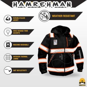 Security Multiple Size Reflective Safety Coat Men's High Visibility <b>Construction</b> <b>Work</b> <b>Jackets</b> Custom Made Customized Hot Sale - Product Image 6