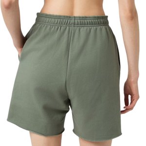 Custom <b>Womens</b> Sage Cotton Fleece <b>Shorts</b> Elastic Waist Drawstring Side Pockets Relaxed Fit Casual Loungewear Wholesale OEM <b>Shorts</b> - Product Image 5