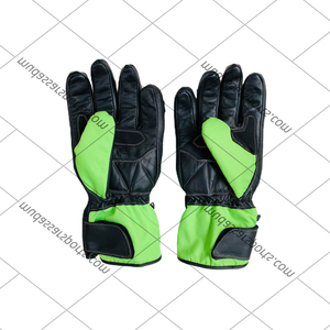 Gants de moto d'aventure en cuir pour homme, compatibles écran tactile, à doigts entiers, avec fermeture auto-agrippante et poignées, collection Hiver 2026 - Product Image 4