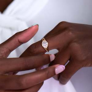 Women's Hexagon Diamond Engagement Ring 14k solid Gold Baguette Cut Bezel Setting Classic Style Fine Jewelry - Product Image 4