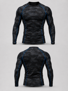 WEAVEON Men's Adult Full Sleeve <b>Rashguard</b> 180g Spandex/Nylon Breathable Digital Print Front Logo Needle Detection OEM Service - Product Image 4