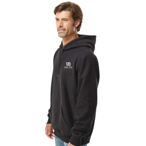 Sudadera con Capucha para Hombre, Tejido Grueso con Textura Cruzada, Color Gris Carbón Jaspeado, Forro Polar Premium, Duradera, Cálida, Estilo Casual Urbano - Product Image 1