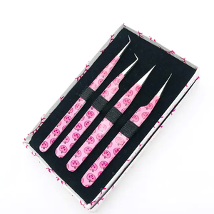 Pinzas para Pestañas de Acero Inoxidable Estilo Japonés, con Logotipo Personalizado, Antiestáticas, Punta Suave, Agarre Nano Duradero para Extensiones de Pestañas - Product Image 1