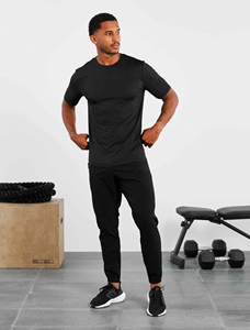 <b>Men</b> Custom Wholesale Gym Shirt Quick Dry Compression Sports Top Slim Fit Spandex <b>Stretch</b> Workout Tops Plain Blank Knitted Solid - Product Image 6