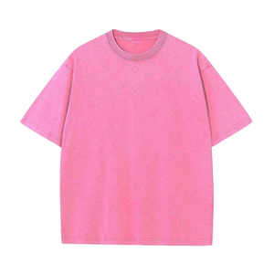 Camiseta de Hombre al por Mayor con Lavado Ácido, Estilo Urbano Hip Hop, 100% Algodón, con Logotipo Personalizable, Oversize Vintage - Product Image 3