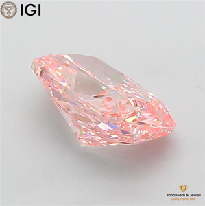 Diamant de laboratoire CVD de haute qualité, couleur rose vif fantaisie, clarté VS1, 2,00 carats, certifié IGI, taille coussin, pour bijoux uniques - Product Image 3