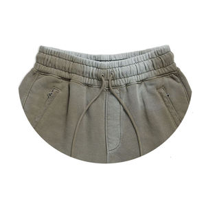 Custom Logo Vintage Acid Wash Heavy Weight 300g <b>Polyester</b> Cotton Canvas Mid Waist Drawstring Closure Casual Mens <b>Shorts</b> Quick - Product Image 3