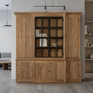 Armoire de rangement grande capacité en bois massif Meira, finition grain naturel, mobilier écologique et contemporain pour usage résidentiel - Product Image 3