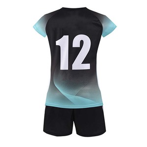 Maillots de volley-ball pour femmes, design personnalisé, création de votre propre logo, sublimation, bleu, rouge, blanc, uniformes. - Product Image 3