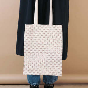 Bolso de Mano Ligero con Estampado a Mano y Asa, Motivos de Hojas Hechos a Mano, Perfecto para Viajes, Bolsos de Mano Ideales para el Uso Diario - Product Image 4