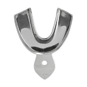 Bandeja de Impresión Dental de Calidad Premium con Borde L1, Sólida, Tamaño Inferior XL, de Acero Inoxidable, Reutilizable, Autoclavable, Sin Perforaciones - Product Image 3