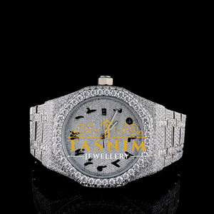 Premium TASNIM JEWELLERY Stainless Steel <b>Coin</b> Moissanite Diamond Quartz ETA Movement Vintage Analog Sport Business Fashion Watch - Product Image 1