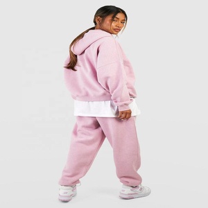 Ensemble 2 pièces unisexe personnalisé avec logo pour homme, grande taille, en molleton 100 % coton, respectueux de l'environnement, survêtement, pantalon de jogging et sweat à capuche pour le printemps et la salle de sport - Product Image 3