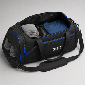 Nouveauté 2026 : Sac de sport et de voyage noir personnalisable avec logo, compartiment à chaussures ventilé, grande capacité - Product Image 3