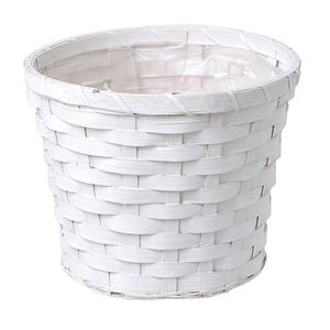 Pot de fleurs rond en bambou brun traditionnel vietnamien, économique, avec doublure en plastique, écologique et durable pour l'utilisation en jardin - Product Image 2