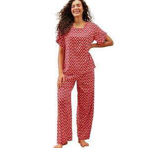 Women’s Soft Cotton Printed Nightwear Set Round Neck Half Sleeve Top and <b>Pyjama</b> Bottom Comfortable Set - Product Image 1
