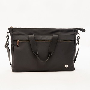 Sac à main en twill noir fin, sac à bandoulière, sac simple pour ordinateur portable, sac d'affaires imperméable - Product Image 1