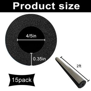 9 Piezas de Tubería de Aislamiento de Goma de 24 Pulgadas, Impermeable y Resistente a la Humedad, con Película de Aluminio, para Sistemas HVAC y Aire Acondicionado - Product Image 3