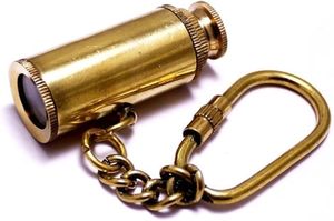 Mini porte-clés télescope en laiton poli, style marin vintage, petit porte-clés de poche, porte-clés maritime antique - Product Image 3