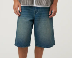 Jean en denim tricoté décontracté pour homme, taille mi-haute, coupe tendance, coutures détaillées, respirant, écologique, séchage rapide, coupe droite, taille moyenne - Product Image 2